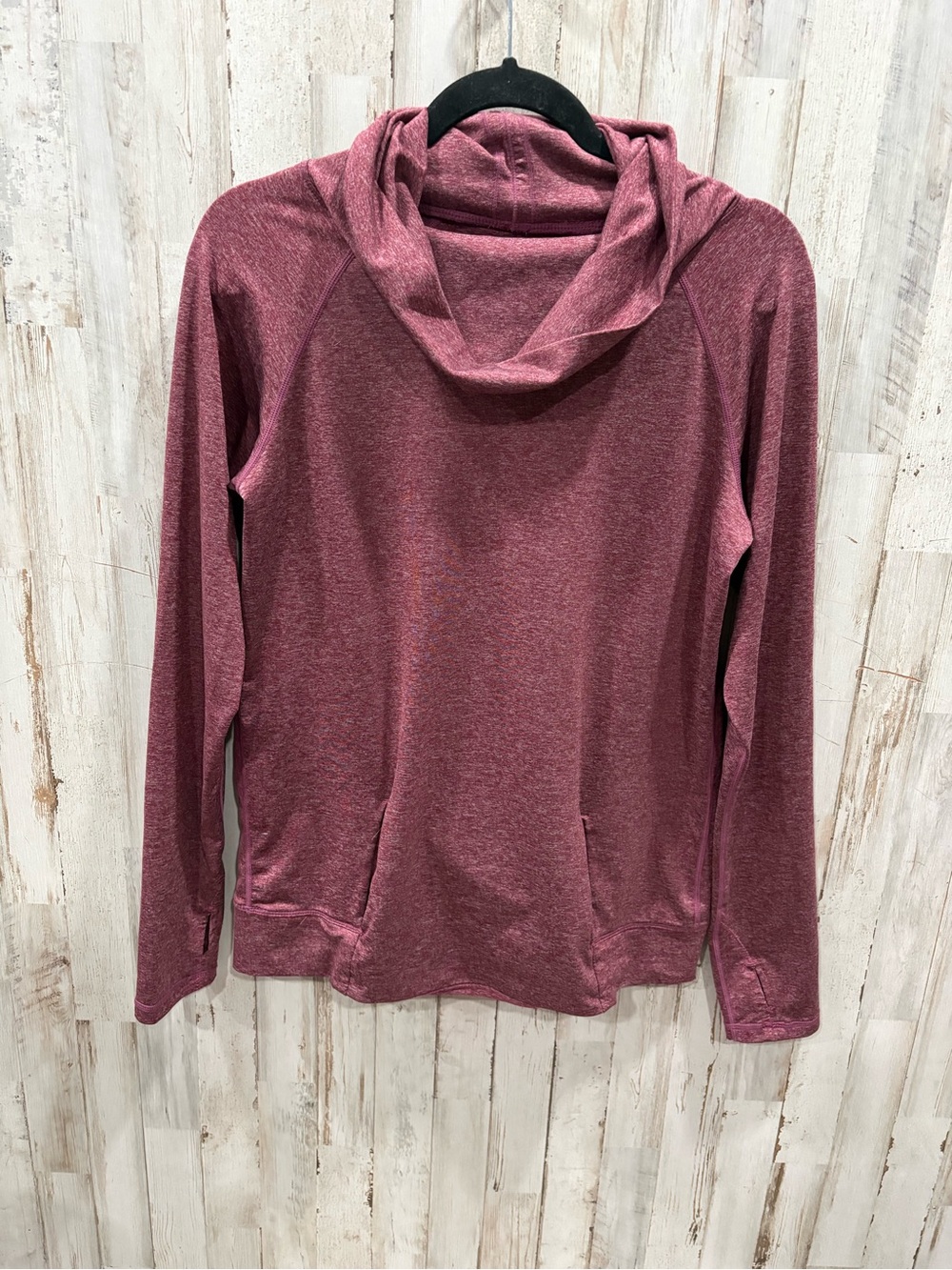 Lululemon Burgundy Cowl Neck Pullover Hoodie Long Sleeve Athletic Top 6